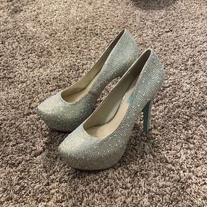 Blue by Betsy Johnson sb bliss rhinestones high heel size 9.5